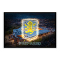 Aston Villa LED Wall Art – Villa Park & Club Crest Canvas (93x63cm)