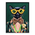 Cool Cat LED Wall Art – Neon Canvas (63x83cm)