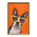 Cool Dog LED Wall Art – Neon Sunglasses Canvas (43x63cm)