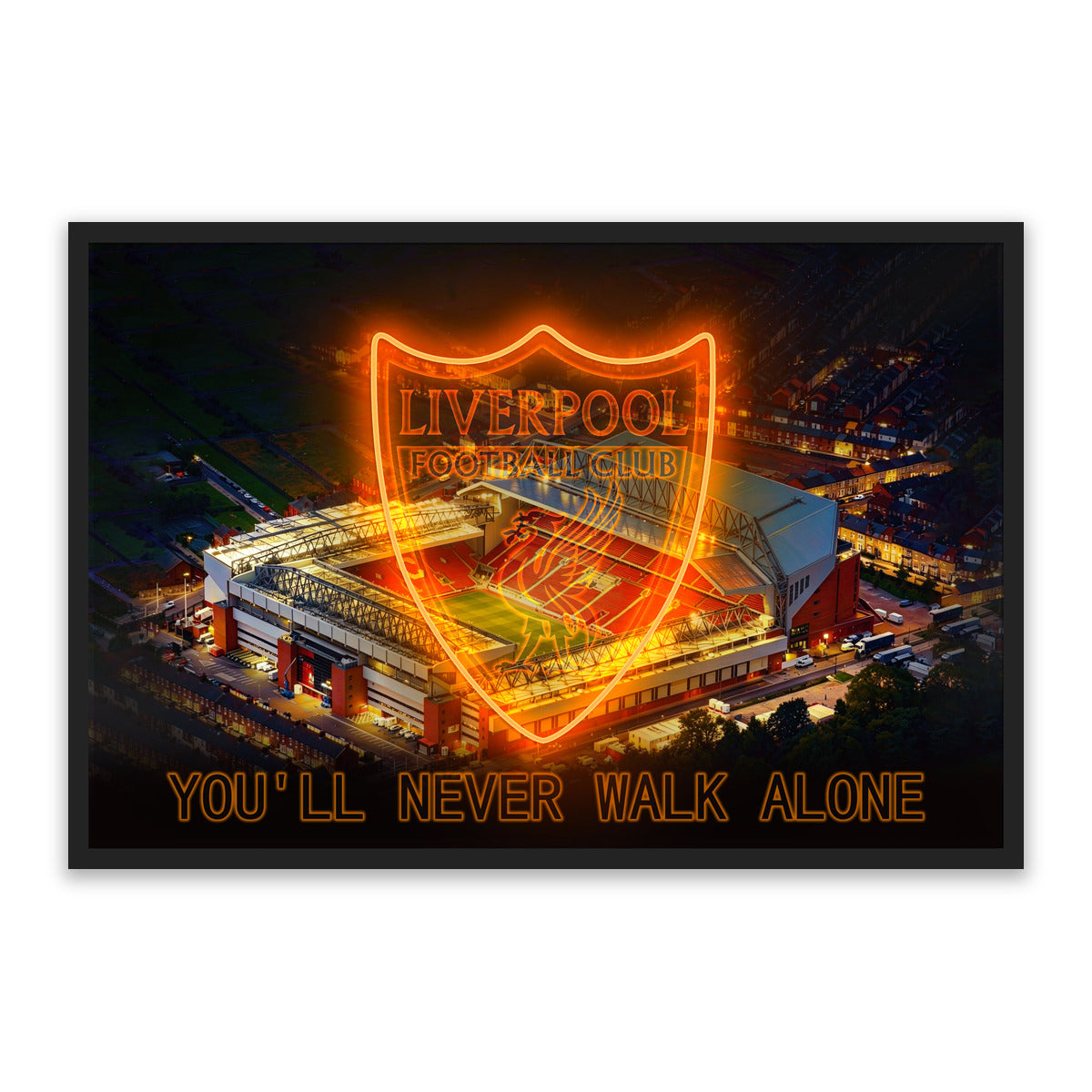 Liverpool FC LED Wall Art – Anfield & Club Crest Canvas (93x63cm)
