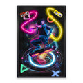 Neon Gamer LED Wall Art – VR Hoverboard Canvas (63x93cm)