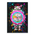 Pop Love LED Wall Art – Neon Watch Canvas (63x93cm)