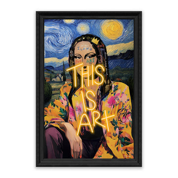 This Is Art LED Wall Art – Pop Art Mona Lisa Canvas (64x94cm)